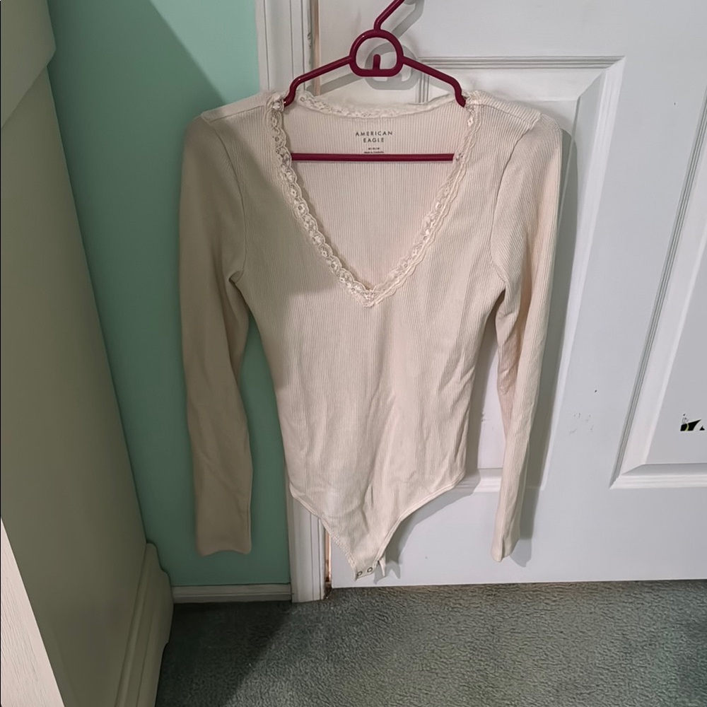 Cream Long Sleeve Bodysuit